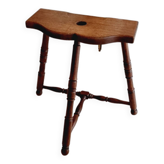 Tabouret de traite rustique