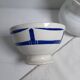 Vintage ironstone bowl from the Badonviller factory in cream and blue.