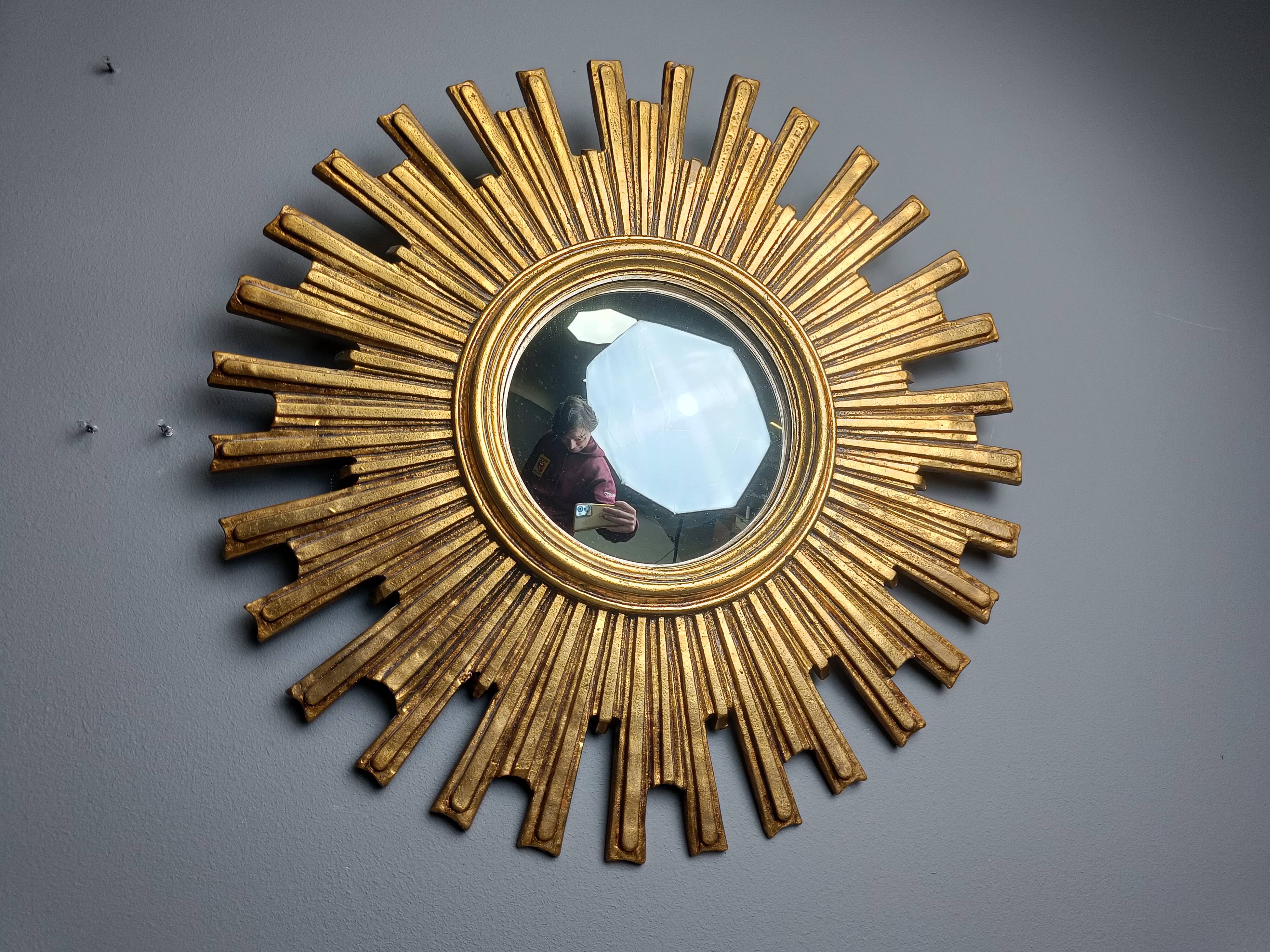 Vintage sunburst mirror, 1960s