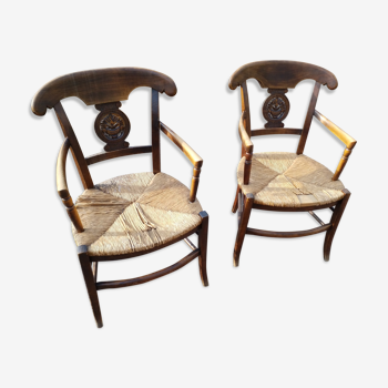 Paire de fauteuils normand