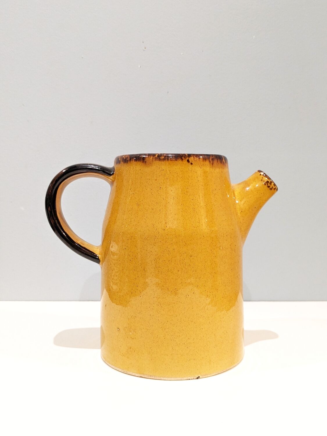 Handmade pitcher in vintage ceramic '60, signed Poët-Laval