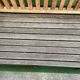 Colonial-style teak bench