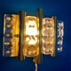 HANS AGNE JAKOBSSON. A pair of glass and brass wall lights