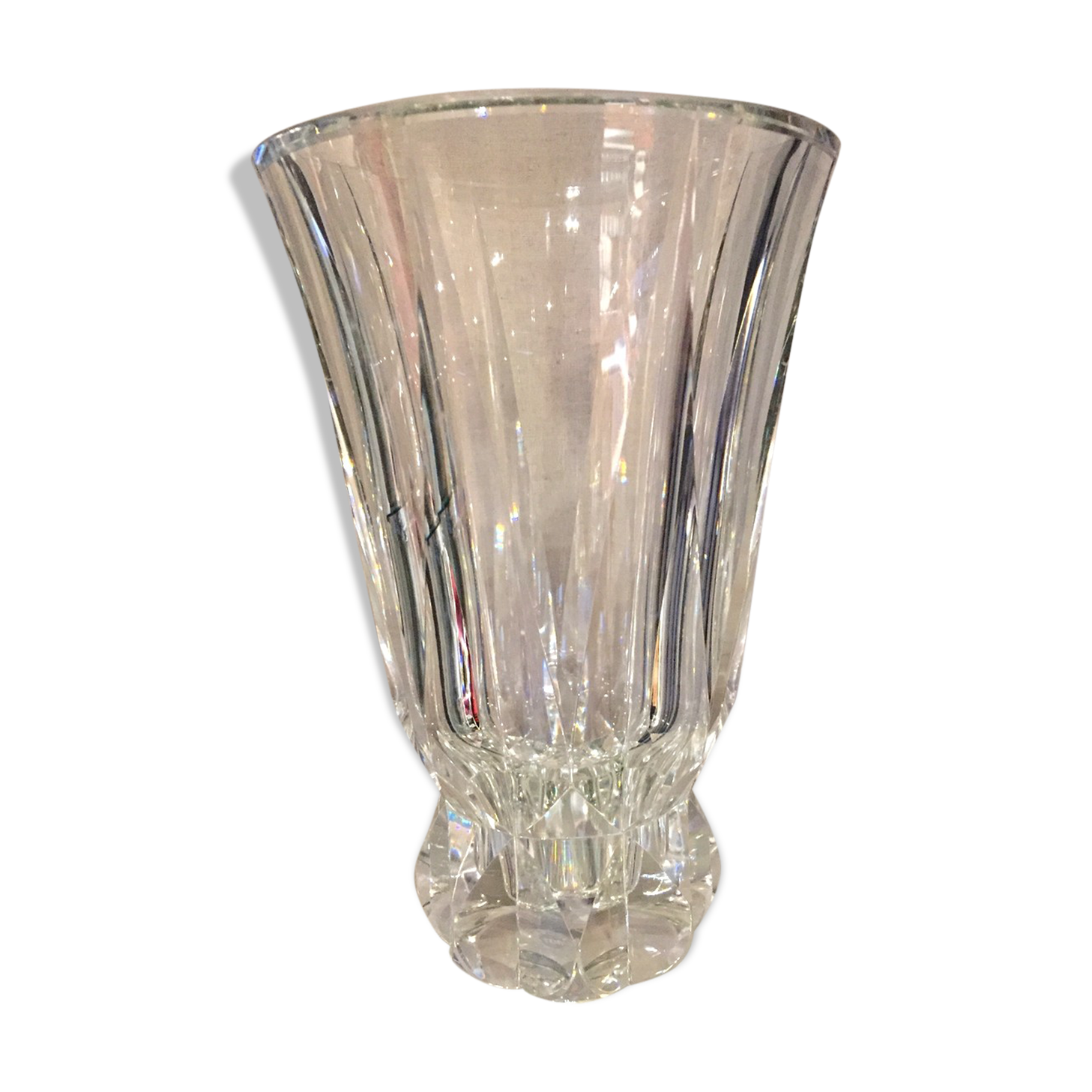 Crystal vase cut st louis model florida