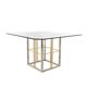 Vintage brass and glass dining table, 1970s