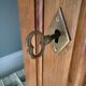 Antique Parisian wardrobe in solid wood – bevelled mirror