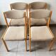 Set of 4 Scandinavian Baumann chairs in solid elm – 1970s