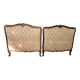 2 têtes de lit bois et velours