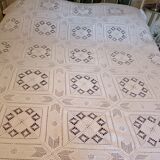 Hand crocheted bed cover or plaid