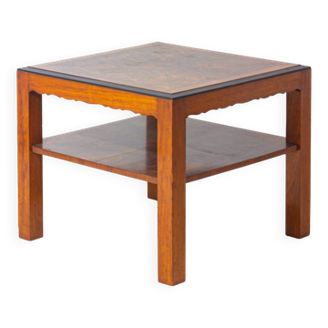 Burlwood art deco table