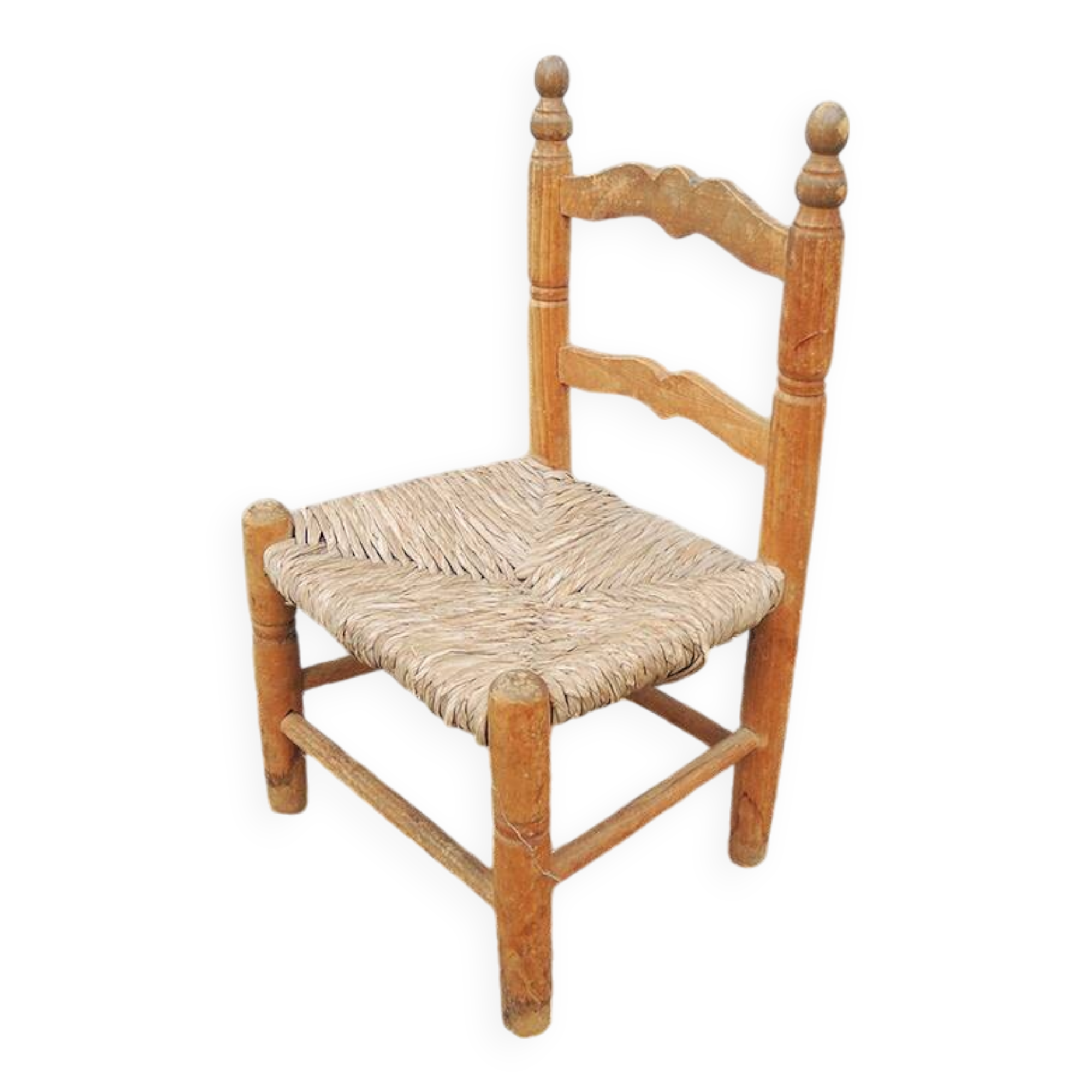 Old Straw Chair For Child