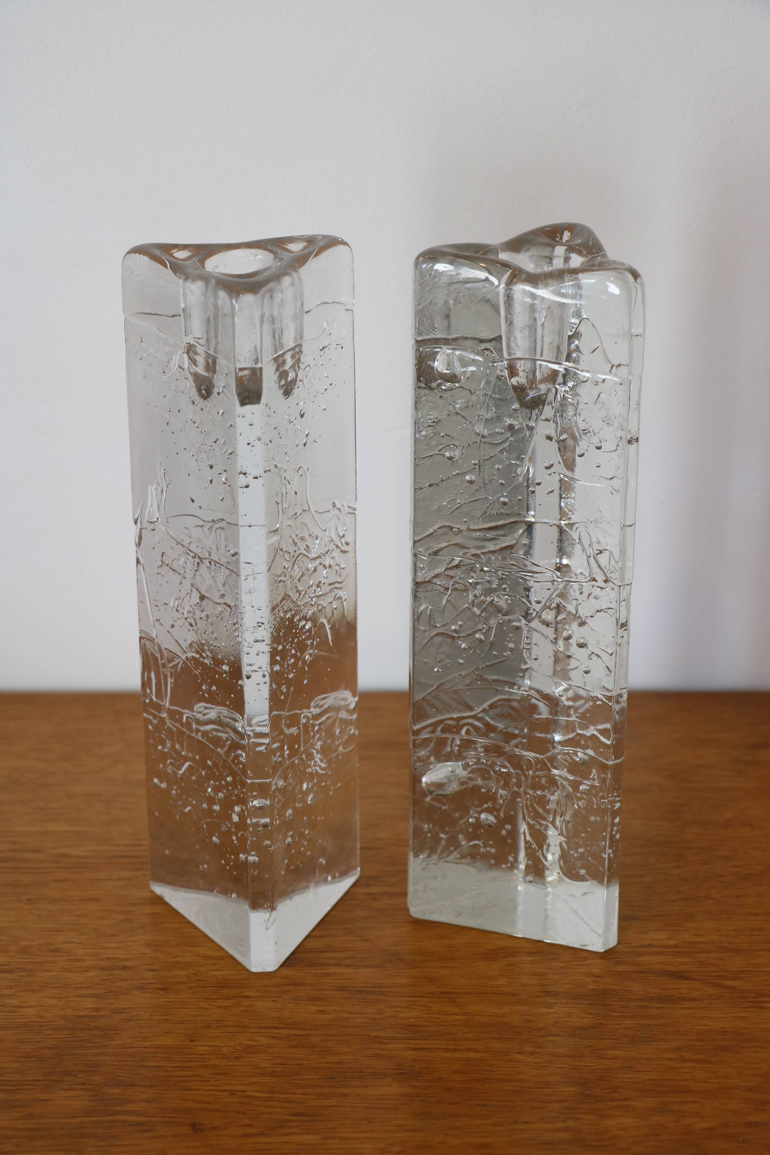 Pair of Scandinavian candlesticks Iittala "Arkipelago" by Timo Sarpaneva