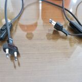 Pair of red and white ceramic lamps from the 80s