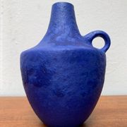 Mid-century German minimalist cobalt blue vases by Hartwig Heyne Pottery, 1960s, set of 3.