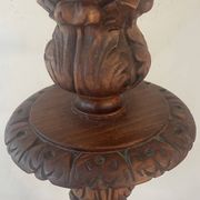 Antique carved wooden lamp 67cm