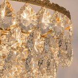 Bakalowits Chandelier, Brass and Crystal Glass, Austria, 1960s