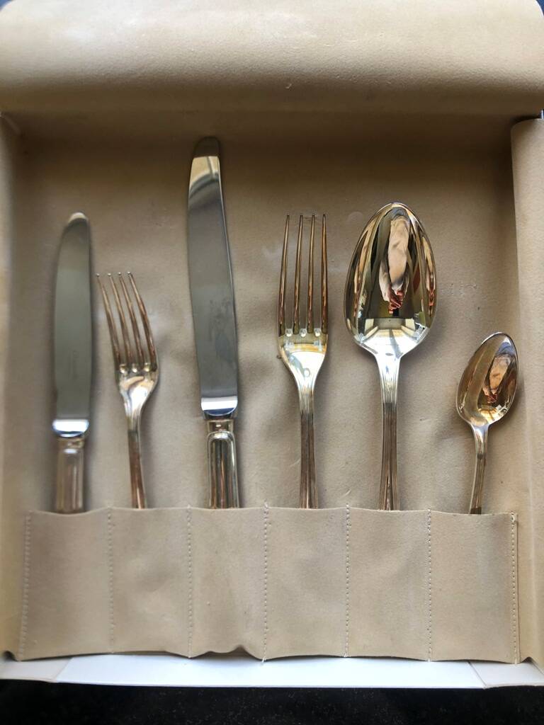 Cristofle silver metal cutlery set