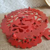 iron candle holder vintage red cellar rat