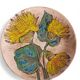 Mid-Century Ceramic Plate by Ruscha, Floral Décor, Germany, 1950s