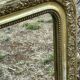 Louis-Philippe mirror with gold leaf, mercury glass 65x51cm