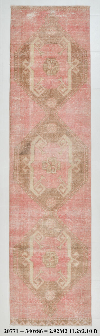 3x11 oriental vintage runner rug 86x340cm