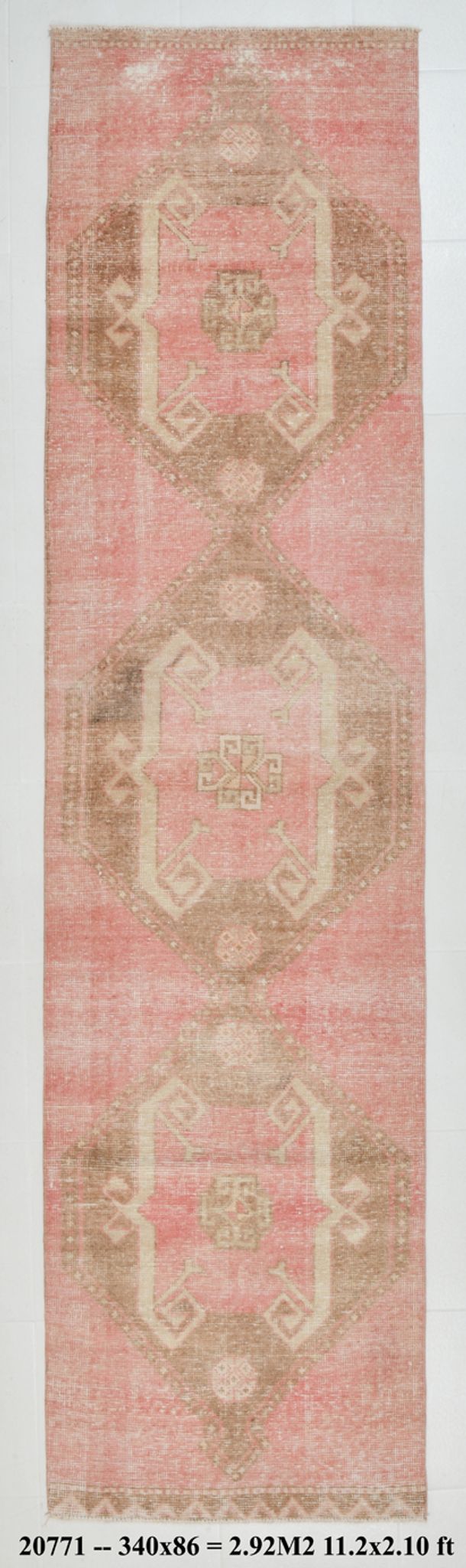 3x11 oriental vintage runner rug 86x340cm