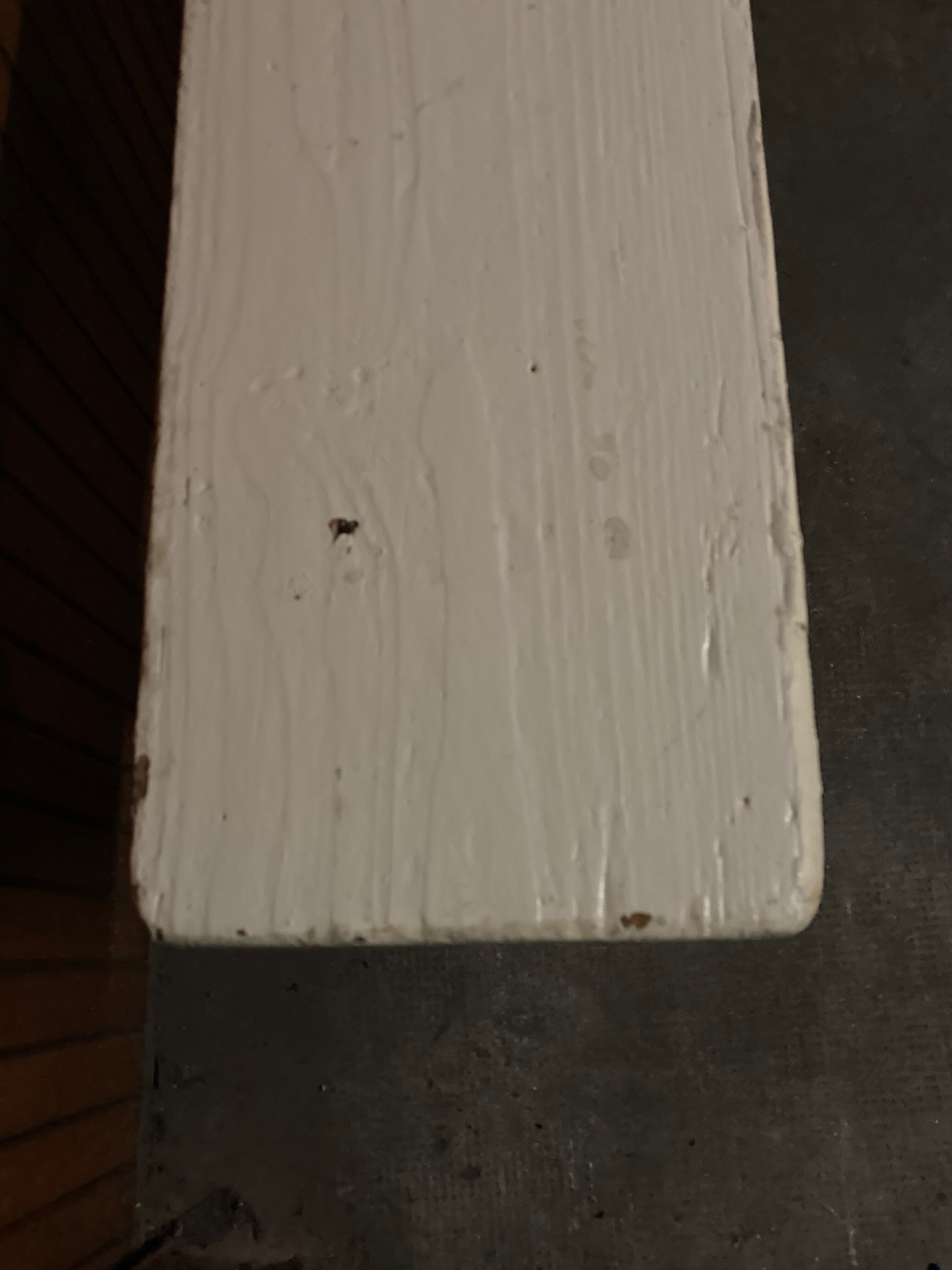 White lacquered wooden farm bench L 200cm