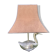 Old vintage lamp representing a duck in silver metal with wooden base
