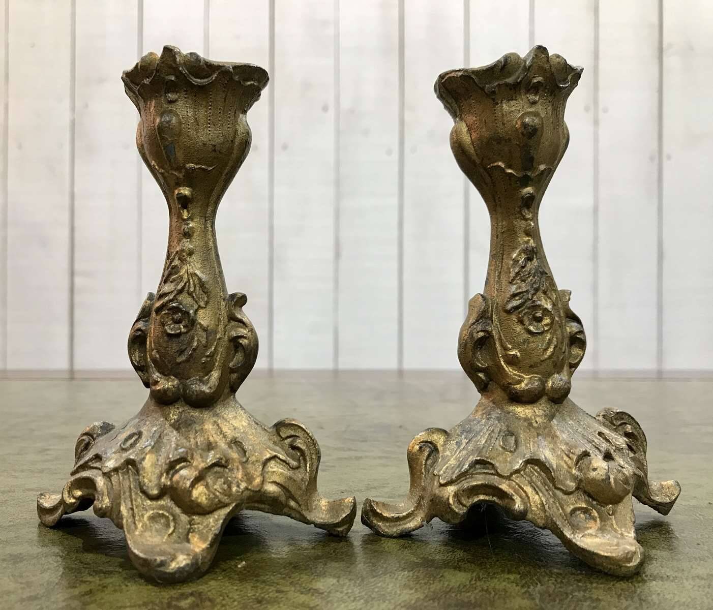 Pair of bronze candlesticks from the 50s