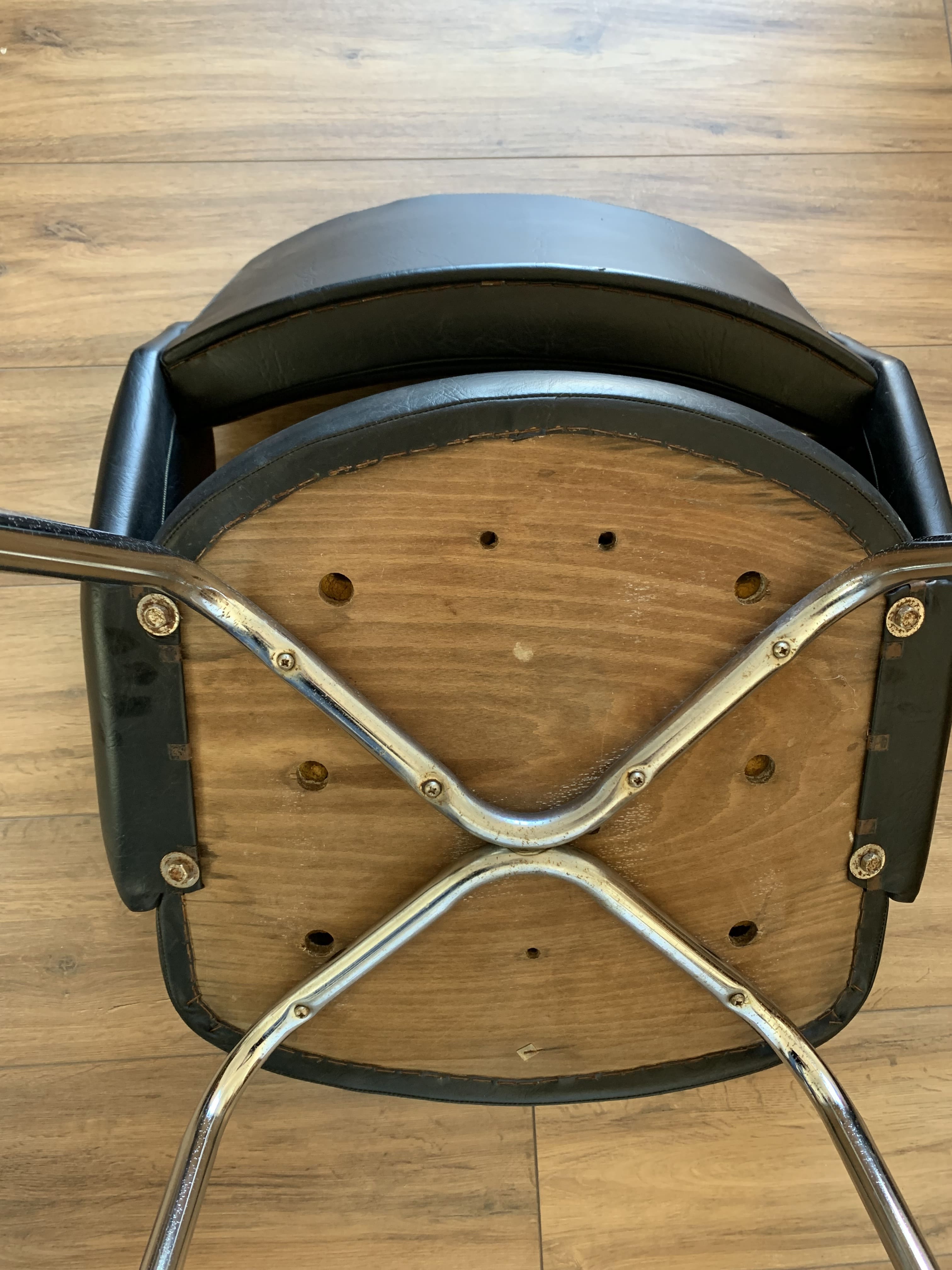 Vintage black armchair