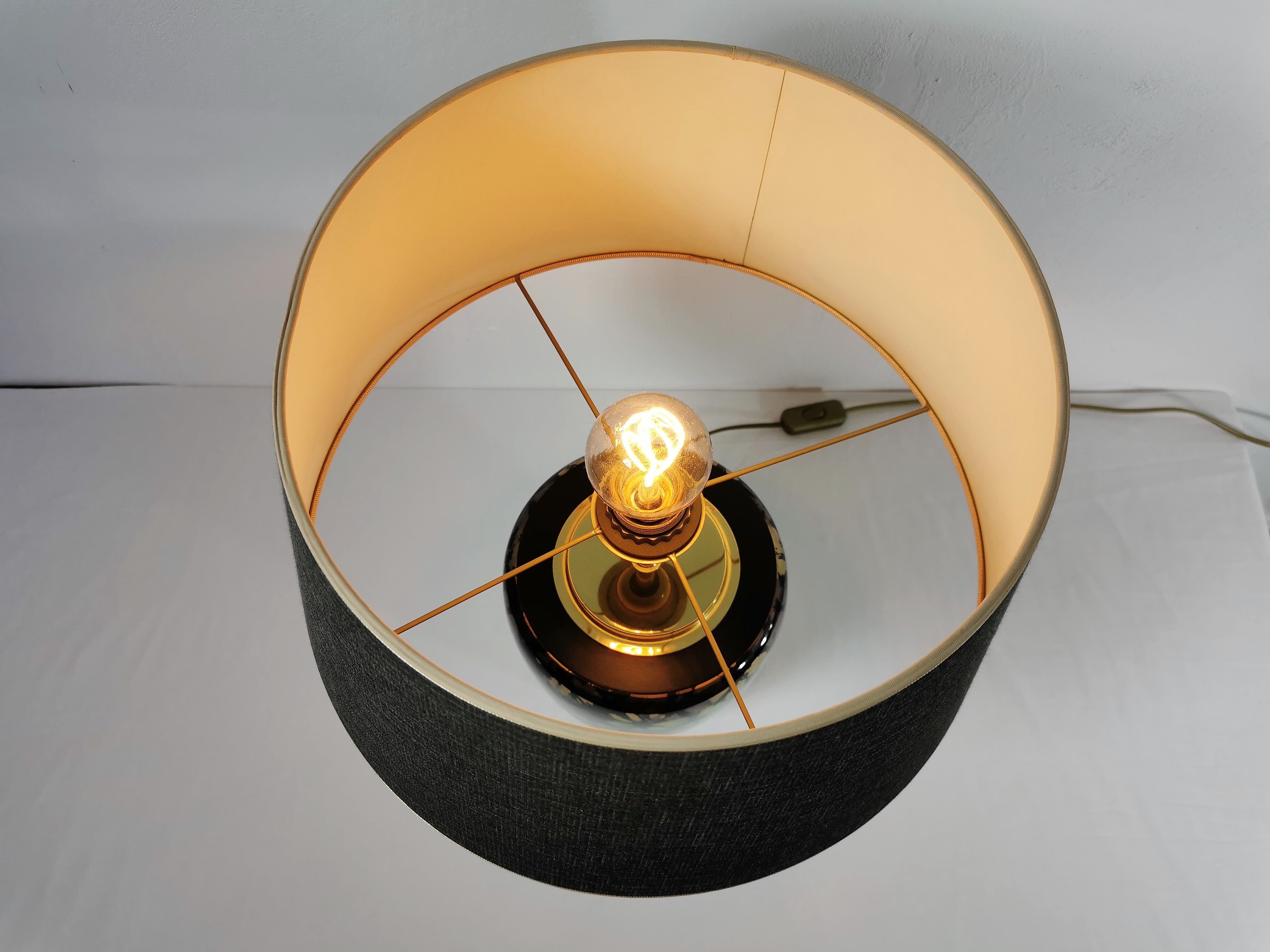 Lampe de table en céramique glamour, années 1980