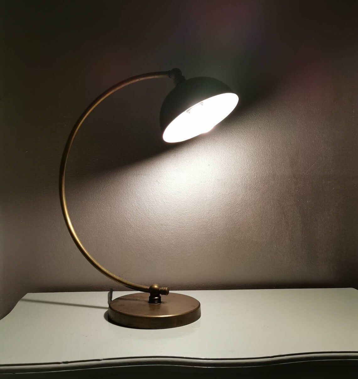 Brass desk lamp 70s