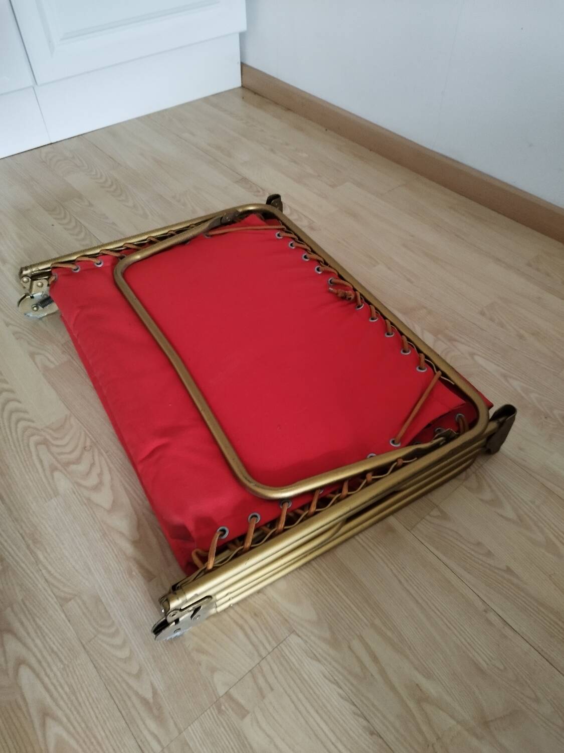 Deckchair deck chair Lafuma camp bed with flowers