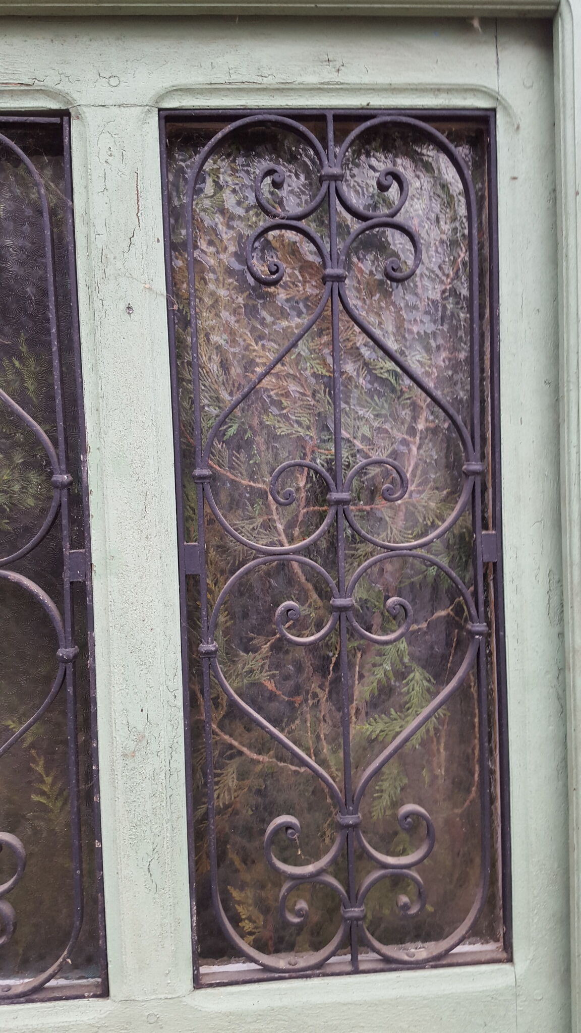 Carved old entrance door