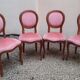 Lot de 4 chaises médaillon de style Louis Philippe