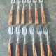 12 art deco dessert forks or desserts