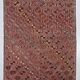 Burgundy Red Star Pattern Vintage Kilim Rug, 194x314Cm