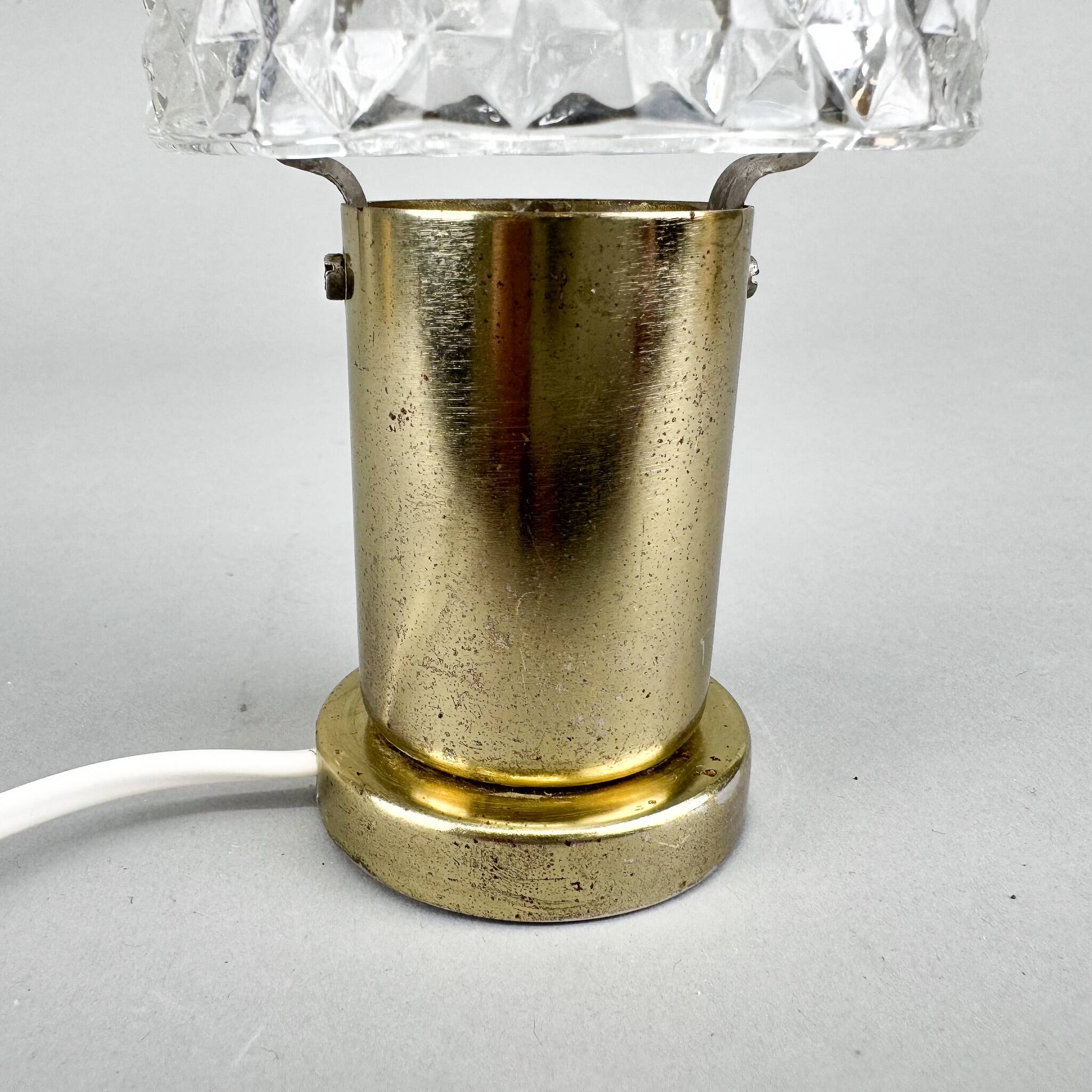 1970s Glass Table Lamp by Kamenicky Senov, Czechoslovakia