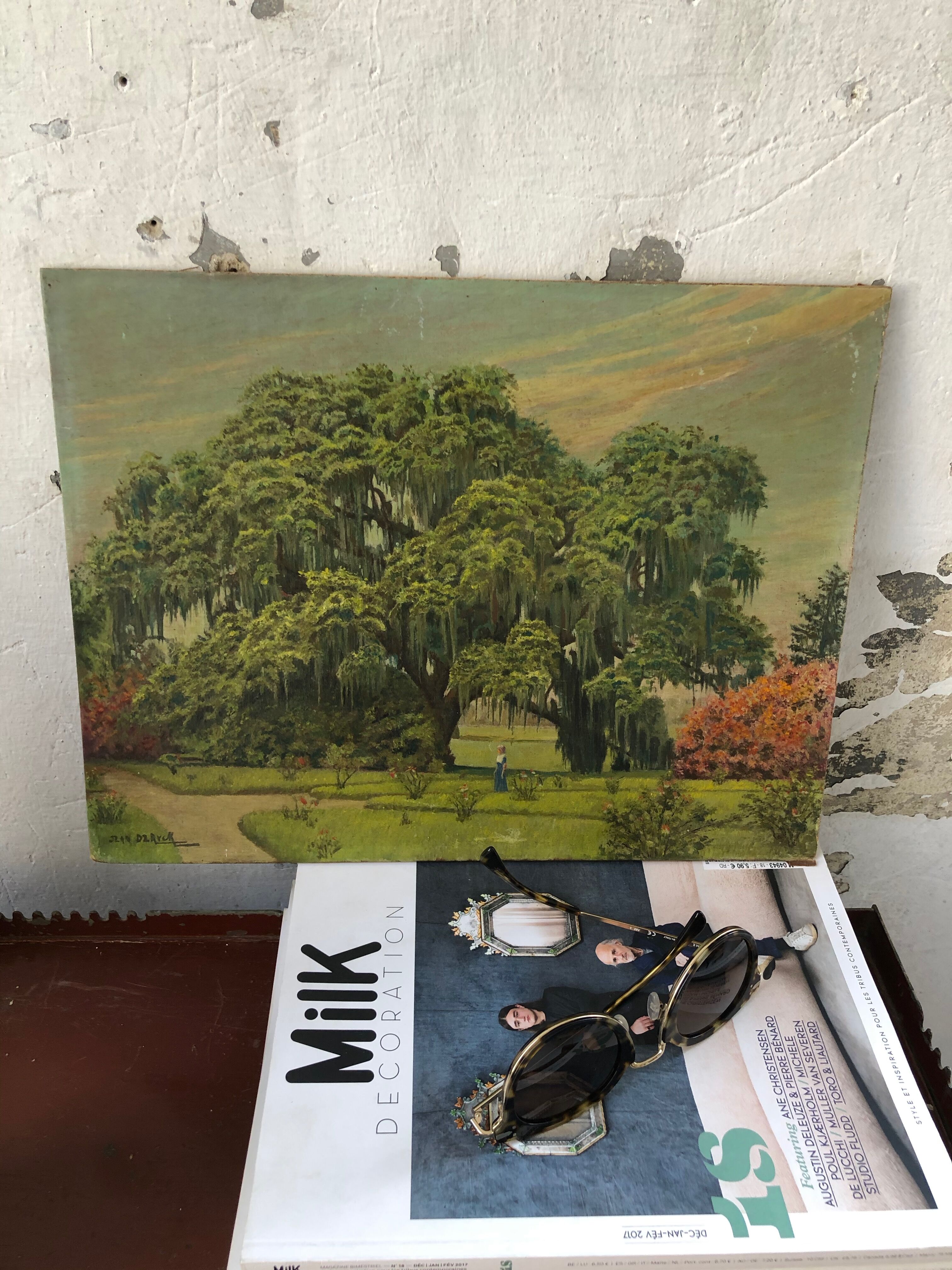 Oil painting on cardboard J.Ryck