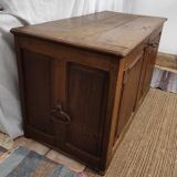 Trunk / trunk in oak 19th