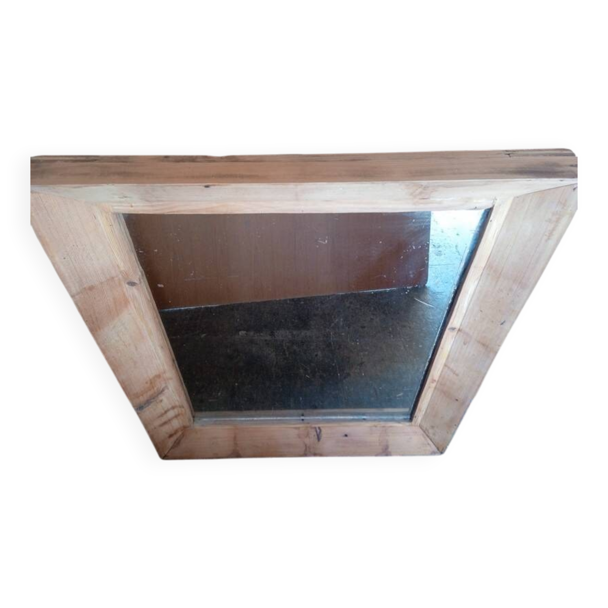 Miroir epais bois brut naturel 82/72cm - 1940