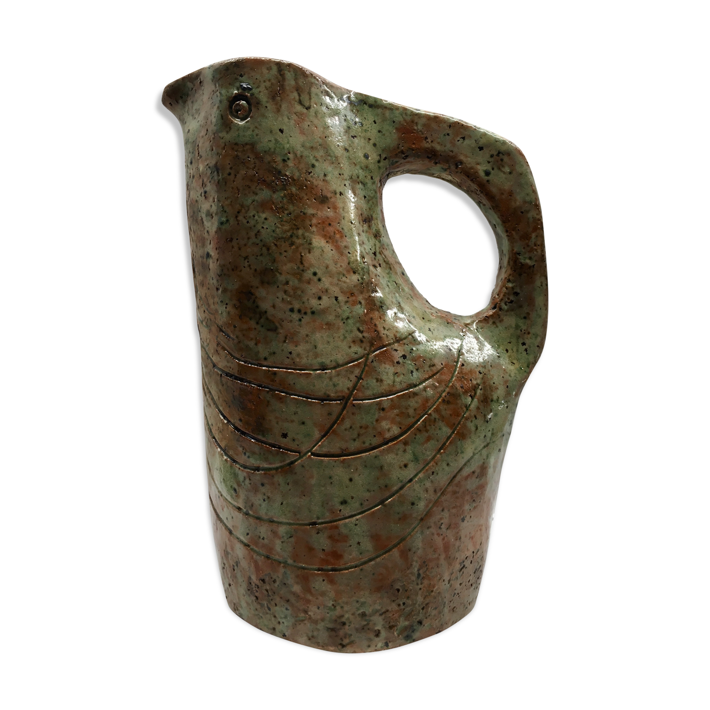 Zoomorphic pitcher, bird, 50-60 years