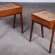 Teak Bedside Tables with Cork Top by Ølholm Møbelfabrik, 1960s, Set of 2