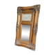 Trumeau miroir  dore biseaute 74 cm x 42 cm decor stuc