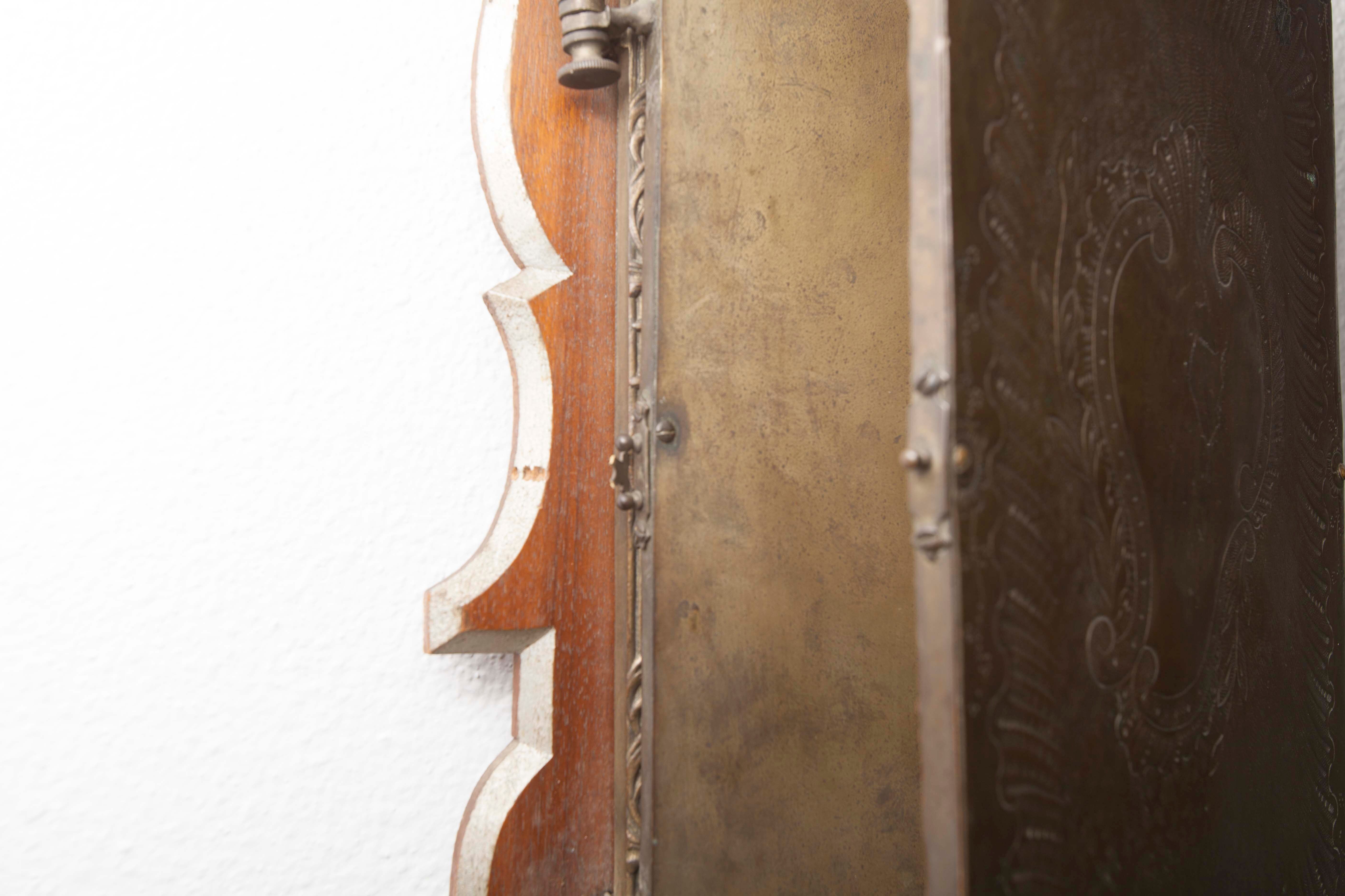 Mirror triptych from the 1940s on base 62x40cm