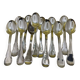 Set of 12 boulenger silver-plated metal spoons