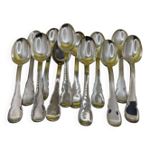 Set of 12 boulenger silver-plated metal spoons