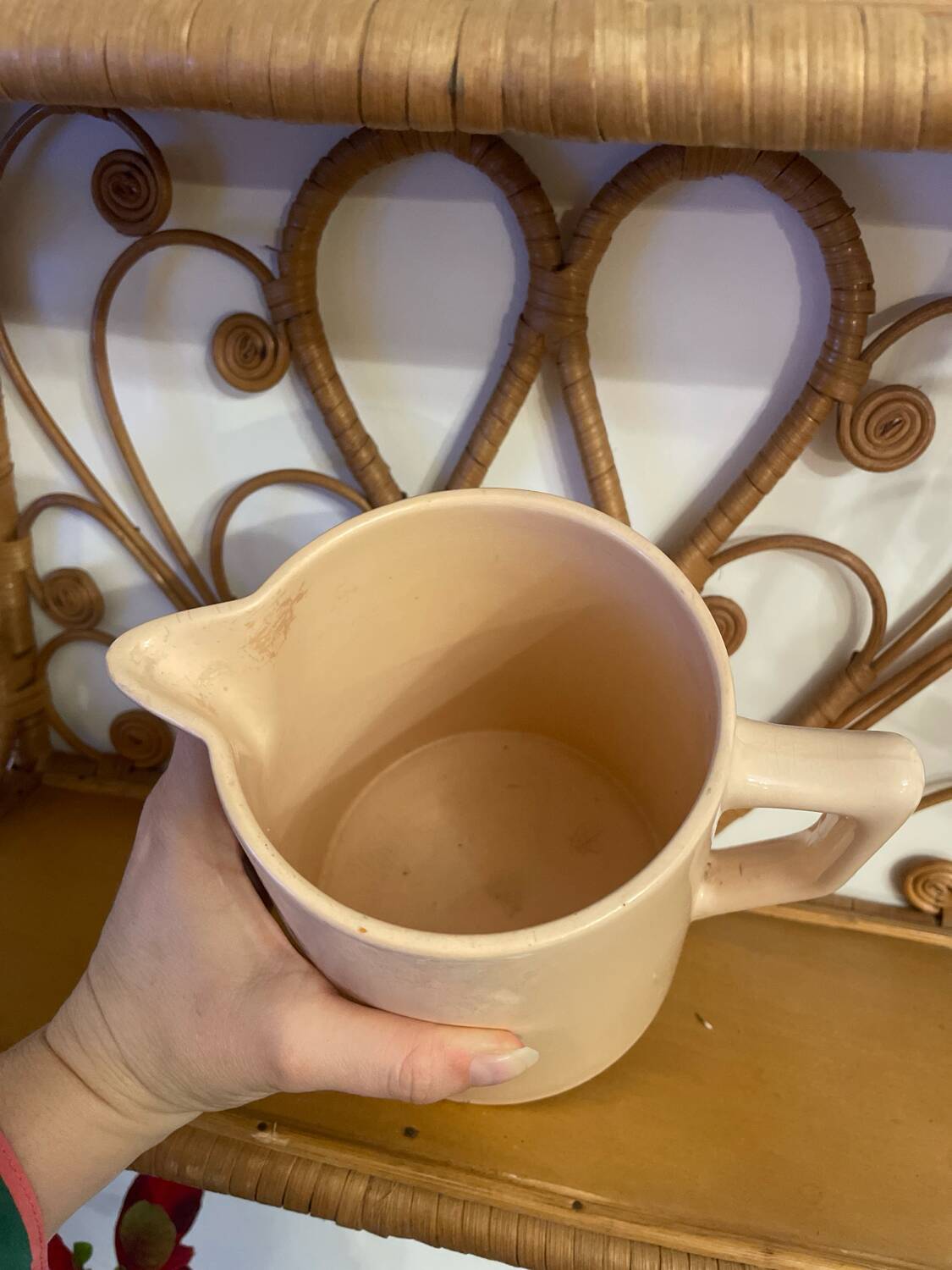 Vintage Ceramic Powder Pink Pitcher