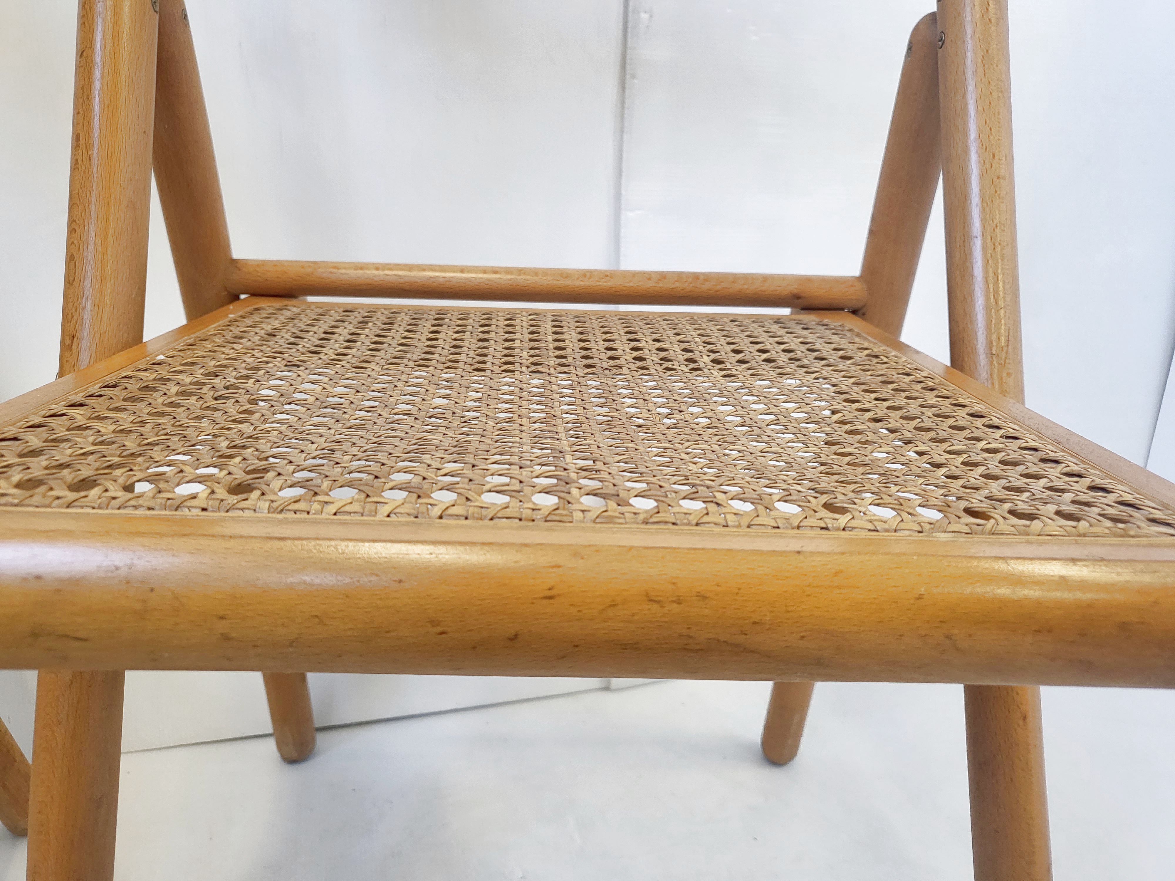 Paire de chaises pliantes vintage italiennes 1970
