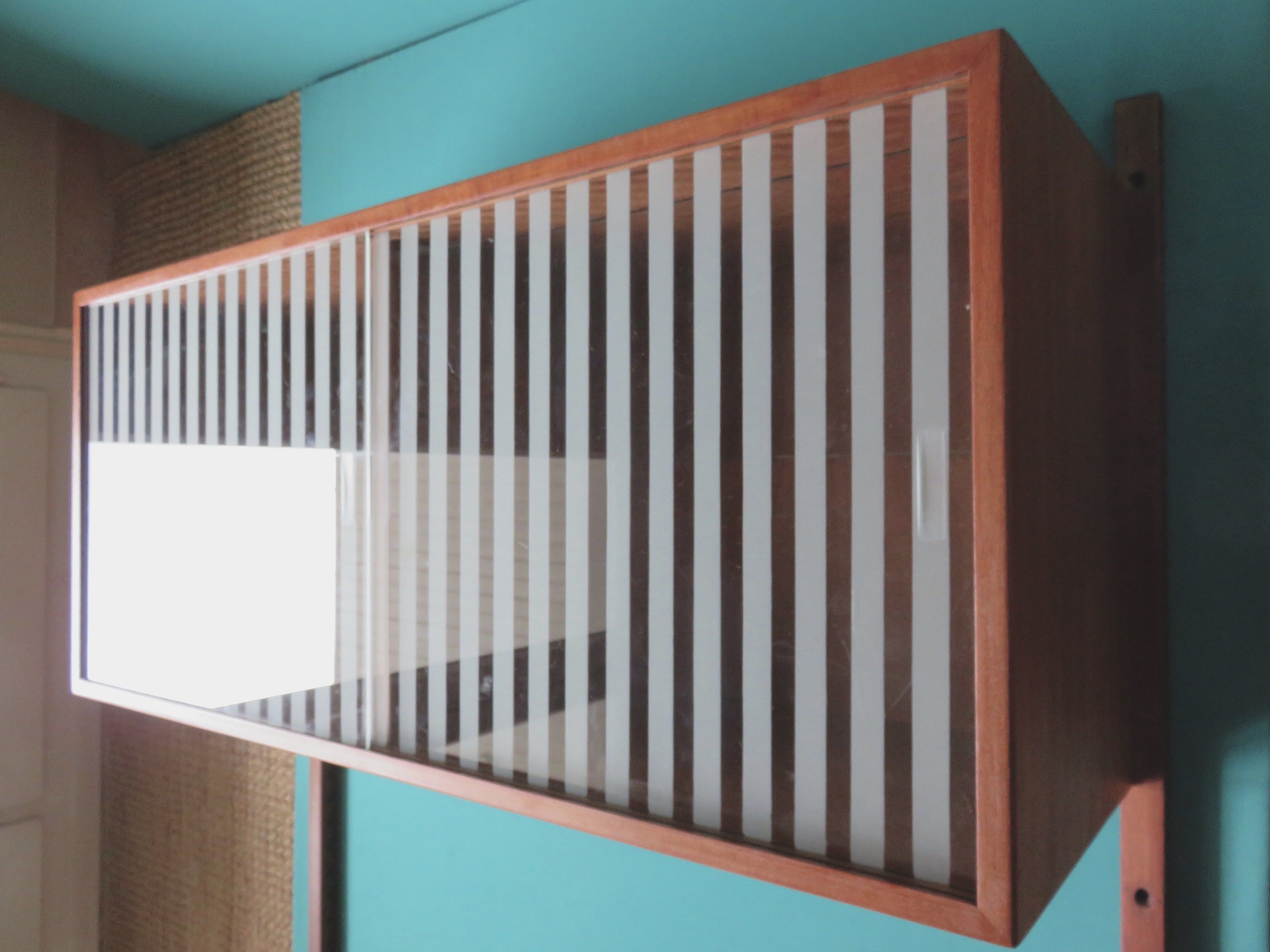 Library coffered suspended in teak, Denmark, 50 years